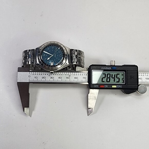 Swatch Watch Happy Joe Irony Stainless Steel 37mmโ Swiss Quartz Unisex Date Rare - Picture 13 of 16